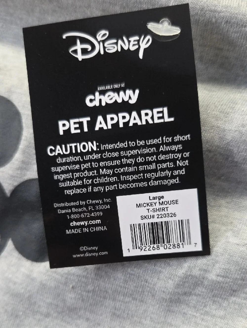 Disney Grey Tee with Red Trim & Mickey Print